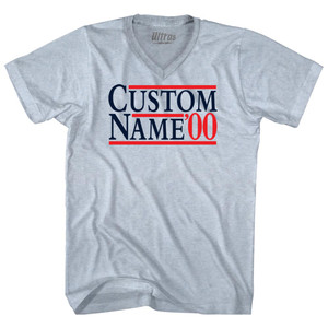 Election Custom Election Two Names And Year Adult Tri-Blend V-neck T-shirt - Athletic White Election Custom Election Two Names And Year Adult Tri-Blend V-neck T-shirt - Athletic White