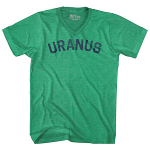 Uranus Adult Tri-Blend V-neck T-shirt - Athletic Green Uranus Adult Tri-Blend V-neck T-shirt - Athletic Green