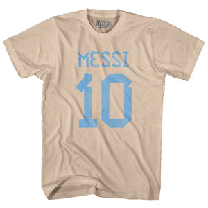 Messi 10 Legend World Cup Adult Cotton T-shirt - Creme