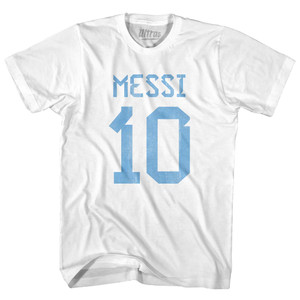 Messi 10 Legend World Cup Adult Cotton T-shirt - White Messi 10 Legend World Cup Adult Cotton T-shirt - White