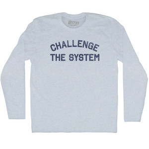 Challenge The System Adult Tri-Blend Long Sleeve T-shirt - Athletic White Challenge The System Adult Tri-Blend Long Sleeve T-shirt - Athletic White