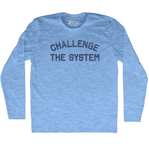 Challenge The System Adult Tri-Blend Long Sleeve T-shirt - Athletic Blue Challenge The System Adult Tri-Blend Long Sleeve T-shirt - Athletic Blue