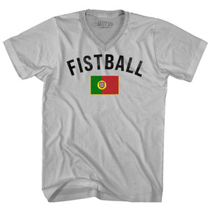 Portugal Fistball Country Flag Adult Tri-Blend V-neck T-shirt - Cool Grey Portugal Fistball Country Flag Adult Tri-Blend V-neck T-shirt - Cool Grey