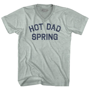 Hot Dad Spring Adult Tri-Blend V-neck T-shirt - Athletic Cool Grey Hot Dad Spring Adult Tri-Blend V-neck T-shirt - Athletic Cool Grey