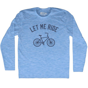 Let Me Ride Bike Adult Tri-Blend Long Sleeve T-shirt - Athletic Blue Let Me Ride Bike Adult Tri-Blend Long Sleeve T-shirt - Athletic Blue