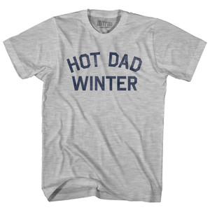 Hot Dad Winter Womens Cotton Junior Cut T-Shirt - Grey Heather