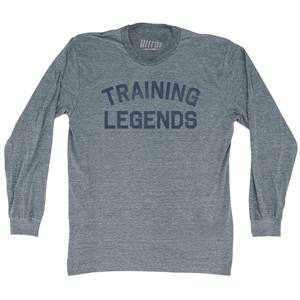 Training Legends Adult Tri-Blend Long Sleeve T-shirt - Athletic Grey Training Legends Adult Tri-Blend Long Sleeve T-shirt - Athletic Grey