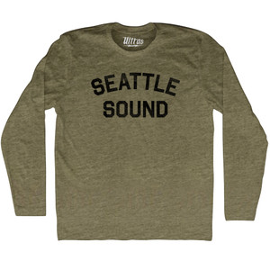 Seattle Sound Adult Tri-Blend Long Sleeve T-shirt - Military Green