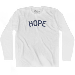 Hope Adult Cotton Long Sleeve T-Shirt - White
