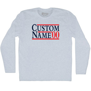 Election Custom Election Two Names And Year Adult Tri-Blend Long Sleeve T-shirt - Athletic White Election Custom Election Two Names And Year Adult Tri-Blend Long Sleeve T-shirt - Athletic White