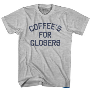 Coffees For Closers Womens Cotton Junior Cut T-Shirt - Grey Heather Coffees For Closers Womens Cotton Junior Cut T-Shirt - Grey Heather
