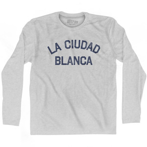 La Ciudad Blanca Adult Cotton Long Sleeve T-Shirt - Grey Heather La Ciudad Blanca Adult Cotton Long Sleeve T-Shirt - Grey Heather