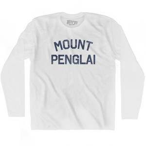 Mount Penglai Adult Cotton Long Sleeve T-Shirt - White