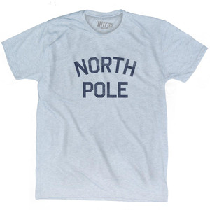 North Pole Adult Tri-Blend T-Shirt - Athletic White
