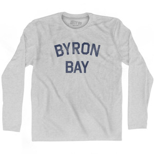 Byron Bay Adult Cotton Long Sleeve T-Shirt - Grey Heather