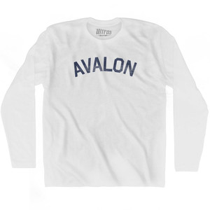 Avalon Adult Cotton Long Sleeve T-Shirt - White