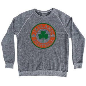 Ireland Football Clover Adult Tri-Blend Sweatshirt - Athletic Grey Ireland Football Clover Adult Tri-Blend Sweatshirt - Athletic Grey