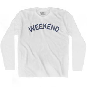 Weekend Adult Cotton Long Sleeve T-Shirt - White