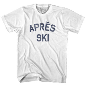 Apres Ski Adult Cotton T-Shirt - White Apres Ski Adult Cotton T-Shirt - White