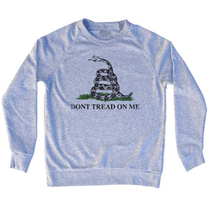 Dont Tread On Me (DTOM) Adult Tri-Blend Sweatshirt - Heather Grey Dont Tread On Me (DTOM) Adult Tri-Blend Sweatshirt - Heather Grey