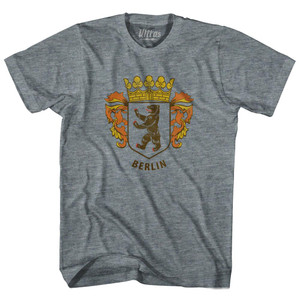 Berlin Coat Of Arms Adult Tri-Blend T-Shirt - Athletic Grey Berlin Coat Of Arms Adult Tri-Blend T-Shirt - Athletic Grey