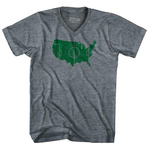 American Pitch Tri-Blend V-Neck Womens Junior Cut T-Shirt - Athletic Grey American Pitch Tri-Blend V-Neck Womens Junior Cut T-Shirt - Athletic Grey