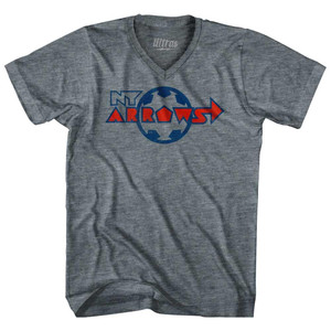 New York Arrows Tri-Blend V-Neck Womens Junior Cut T-Shirt - Athletic Grey New York Arrows Tri-Blend V-Neck Womens Junior Cut T-Shirt - Athletic Grey