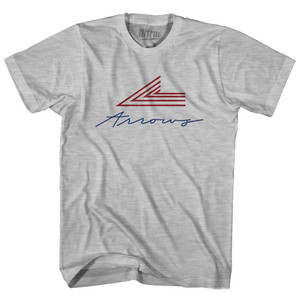 New York Arrows Cursive Adult Cotton T-Shirt - Grey Heather
