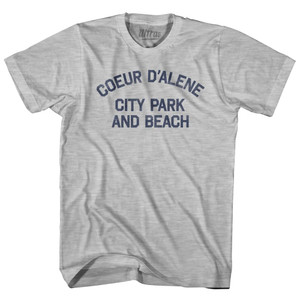 Coeur Dalene City Park And Beach Adult Cotton T-Shirt - Grey Heather Coeur Dalene City Park And Beach Adult Cotton T-Shirt - Grey Heather