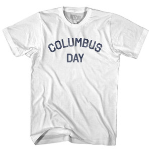 Columbus Day Adult Cotton T-Shirt - White Columbus Day Adult Cotton T-Shirt - White