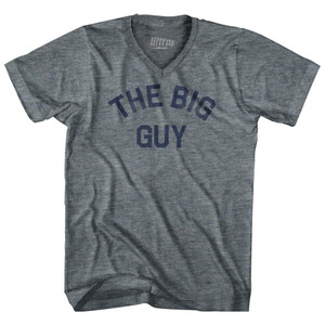 The Big Guy Tri-Blend V-Neck Womens Junior Cut T-Shirt - Athletic Grey The Big Guy Tri-Blend V-Neck Womens Junior Cut T-Shirt - Athletic Grey