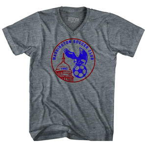Washington Soccer Club Adult Tri-Blend V-Neck Soccer T-shirt - Athletic Grey Washington Soccer Club Adult Tri-Blend V-Neck Soccer T-shirt - Athletic Grey