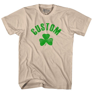 Custom Shamrock Adult Cotton T-Shirt - Creme