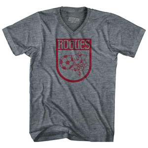 Rogues Adult Tri-Blend V-Neck Womens Junior Cut Soccer T-shirt - Athletic Grey Rogues Adult Tri-Blend V-Neck Womens Junior Cut Soccer T-shirt - Athletic Grey