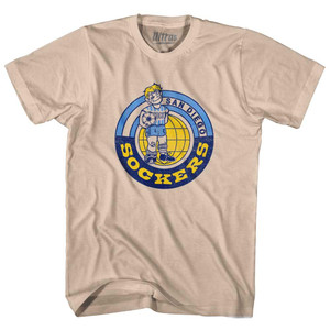 San Diego Sockers Adult Cotton Soccer T-shirt - Creme San Diego Sockers Adult Cotton Soccer T-shirt - Creme