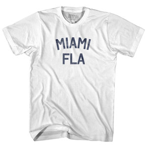 Miami Fla Womens Cotton Junior Cut T-Shirt - White Miami Fla Womens Cotton Junior Cut T-Shirt - White
