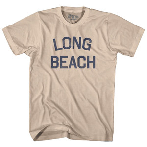 Long Beach Adult Cotton T-Shirt - Creme