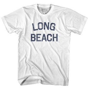 Long Beach Womens Cotton Junior Cut T-Shirt - White