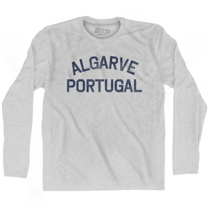 Algarve Portugal Adult Cotton Long Sleeve T-Shirt - Grey Heather