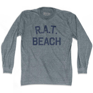 Rat Beach Adult Tri-Blend Long Sleeve T-Shirt - Athletic Grey