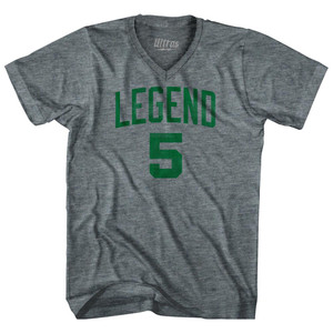 Legend 5 Adult Tri-Blend V-Neck T-Shirt - Athletic Grey