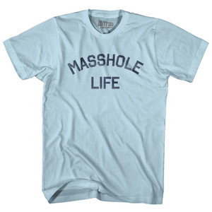 Masshole Life Adult Cotton T-Shirt - Light Blue