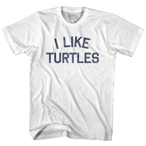 I Like Turtles Youth Cotton T-Shirt - White