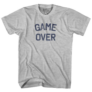 Game Over Adult Cotton T-Shirt - Grey Heather