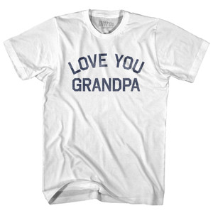 Love You Grandpa Youth Cotton T-Shirt - White