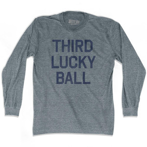 Third Lucky Ball Adult Tri-Blend Long Sleeve T-Shirt - Athletic Grey Third Lucky Ball Adult Tri-Blend Long Sleeve T-Shirt - Athletic Grey
