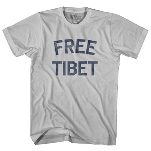 Free Tibet Adult Cotton T-Shirt - Cool Grey
