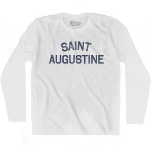 Saint Augustine Adult Cotton Long Sleeve T-Shirt - White