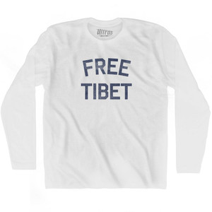Free Tibet Adult Cotton Long Sleeve T-Shirt - White