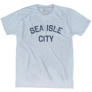 Sea Isle City Adult Tri-Blend T-Shirt - Athletic White